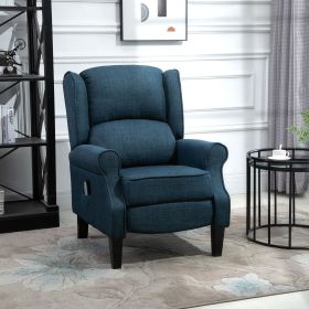Massage Sofa Chair with Heat, Massage Recliner Chair with Remote Controller, Side Pocket, Blue